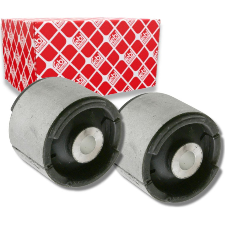 2x FEBI 14923 Lagerung, Lenker Hinterachse, 50mm, Gummi, Aluminium, für Längslenker 2x FEBI 14923 Lagerung, Lenker Hinterachse, 50mm, Gummi, Aluminium, für Längslenker