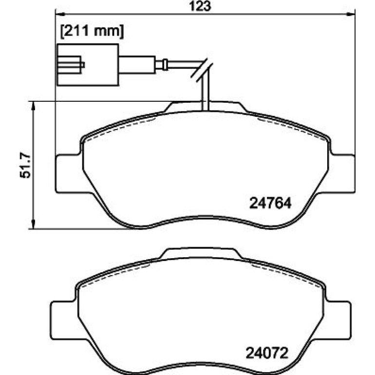 Bremsbelagsatz, Scheibenbremse 8DB 355 019-921