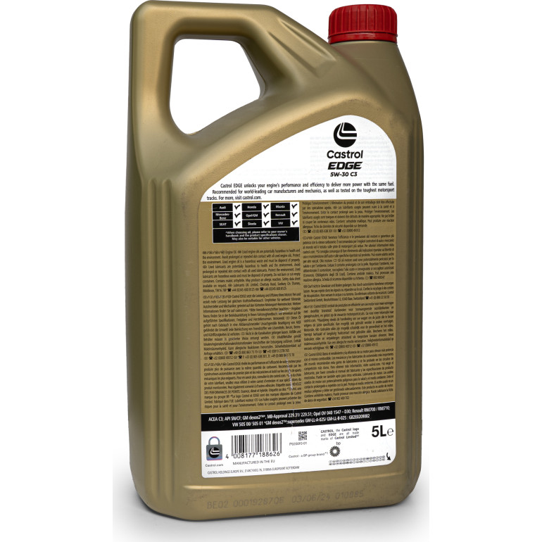5W30 CASTROL EDGE C3 TITANIUM, 1552FD, 5L 5W30 CASTROL EDGE C3 TITANIUM, 1552FD, 5L