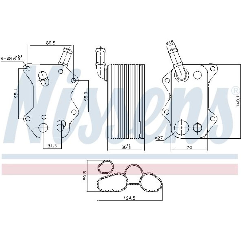 Ölkühler, Motoröl 90660