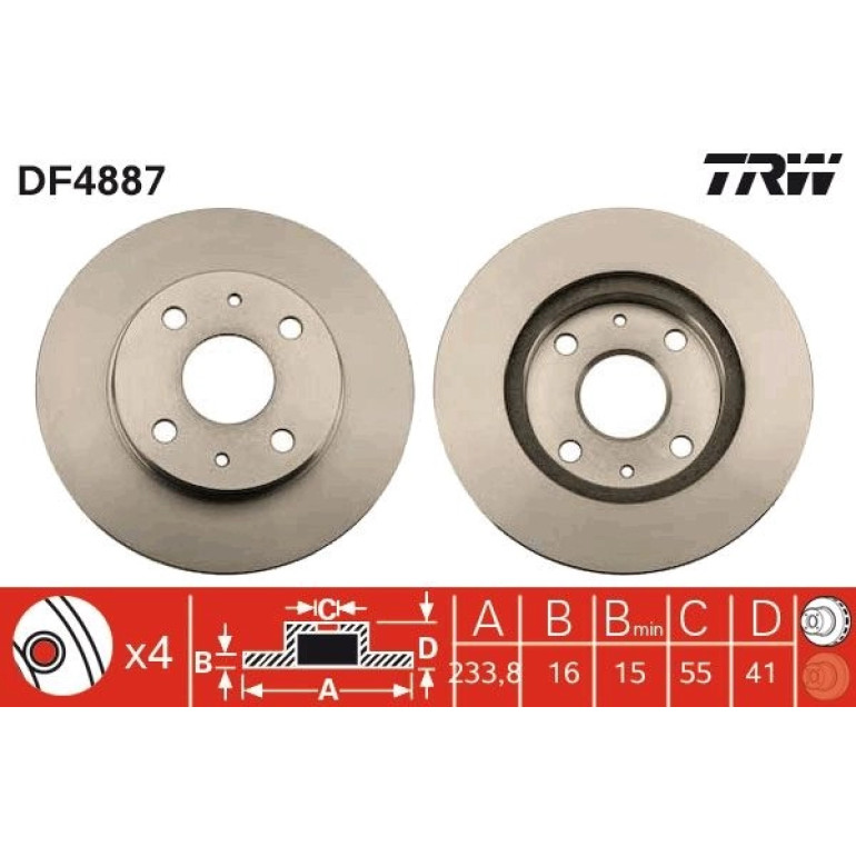 Bremsscheibe DF4887 Bremsscheibe DF4887