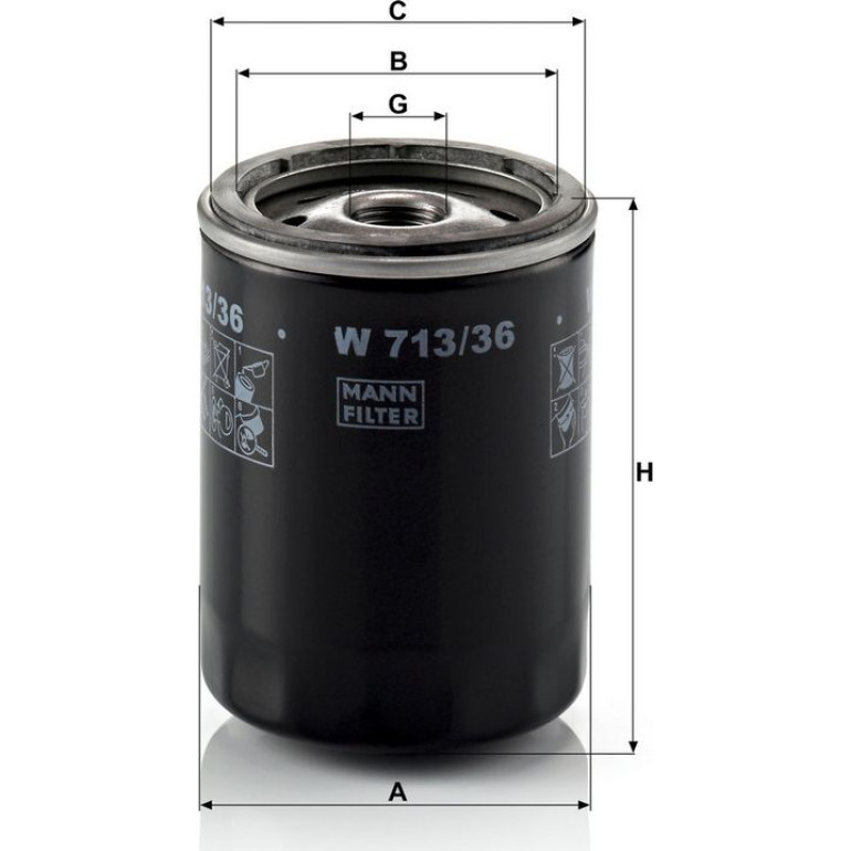 Ölfilter W 713/36 Ölfilter W 713/36