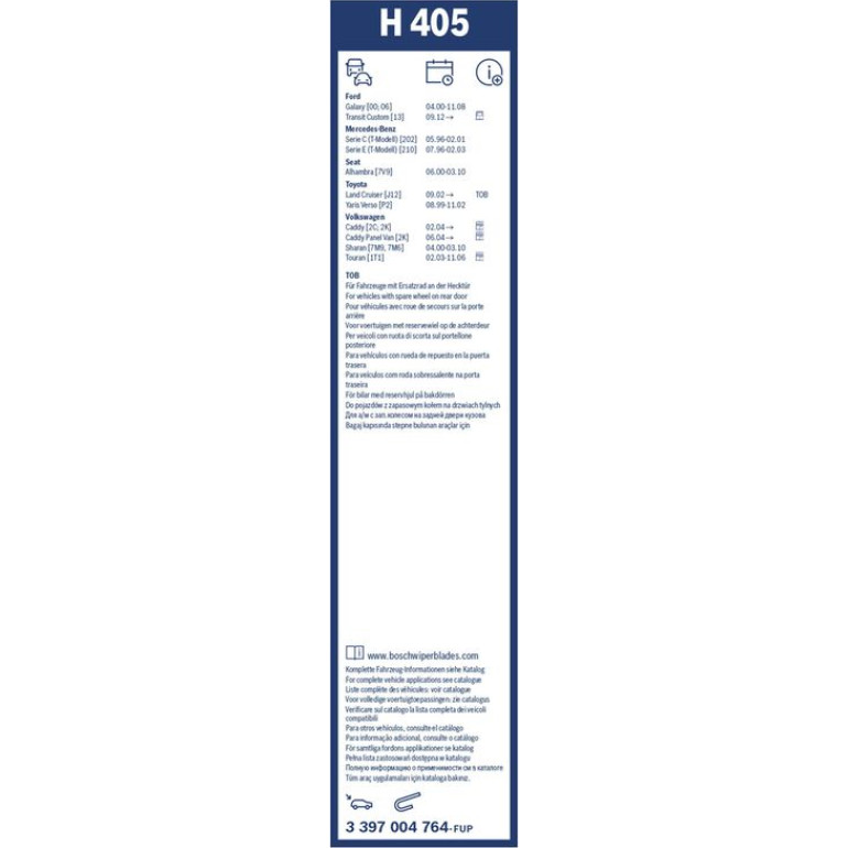 BOSCH H 405 Scheibenwischer Rear 3 397 004 764 BOSCH H 405 Scheibenwischer Rear 3 397 004 764