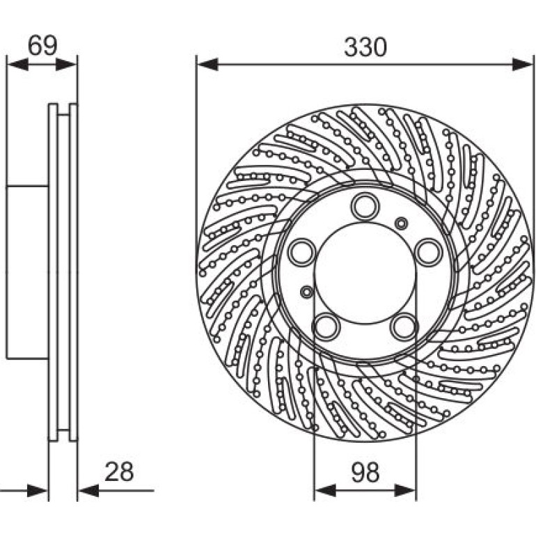 Bremsscheibe 0 986 479 D25 Bremsscheibe 0 986 479 D25