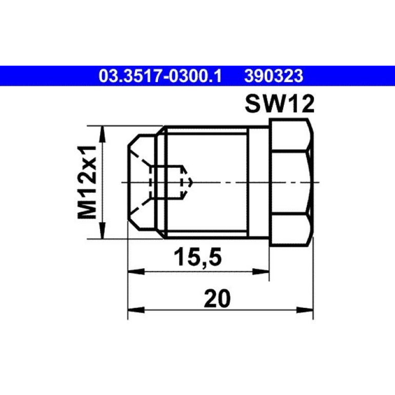 Verschlussschraube, Hauptbremszylinder 03.3517-0300.1 Verschlussschraube, Hauptbremszylinder 03.3517-0300.1