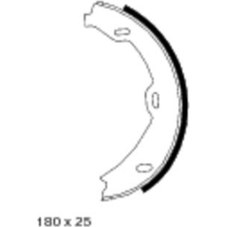 Bremsbackensatz, Feststellbremse 91058900 Bremsbackensatz, Feststellbremse 91058900