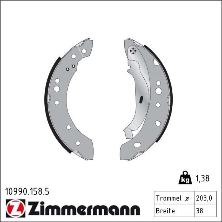 Bremsbackensatz 10990.158.5 Bremsbackensatz 10990.158.5