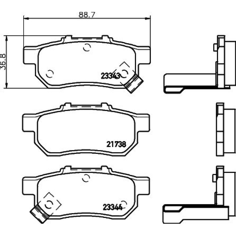 Bremsbelagsatz, Scheibenbremse 8DB 355 017-151 Bremsbelagsatz, Scheibenbremse 8DB 355 017-151