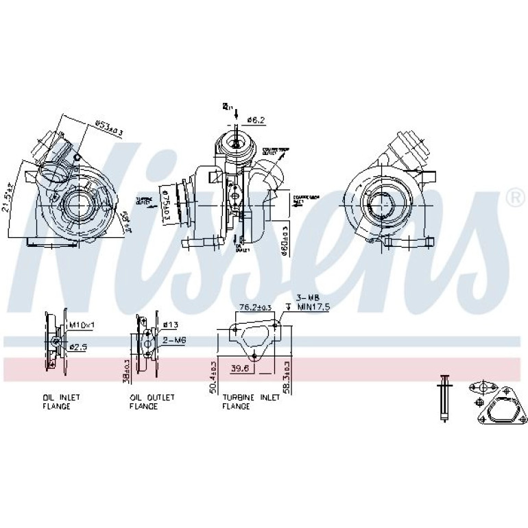Nissens Turbolader 93255