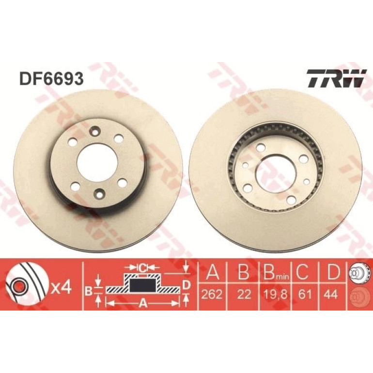 Bremsscheibe DF6693 Bremsscheibe DF6693
