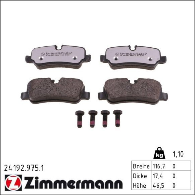 Bremsbelagsatz, Scheibenbremse 24192.975.1 Bremsbelagsatz, Scheibenbremse 24192.975.1