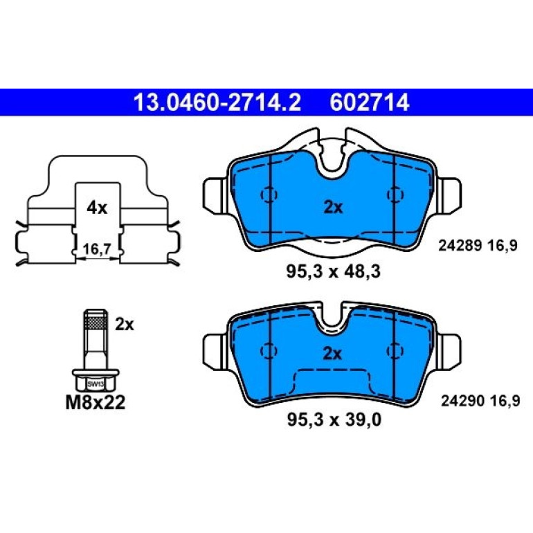 Bremsbelagsatz, Scheibenbremse 13.0460-2714.2 Bremsbelagsatz, Scheibenbremse 13.0460-2714.2