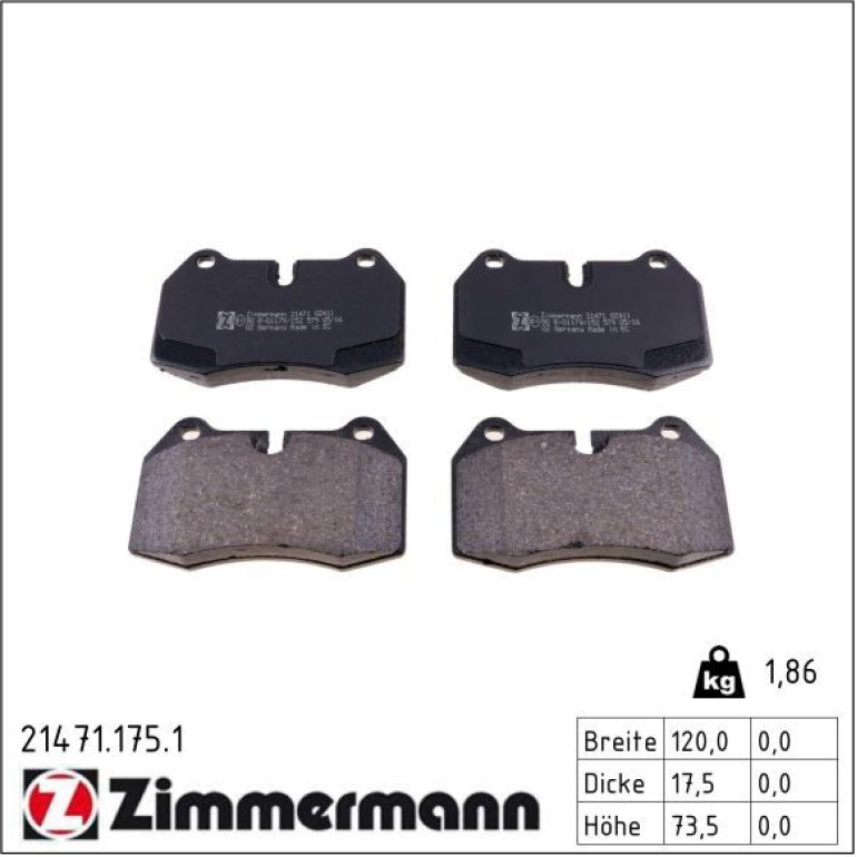 Bremsbelagsatz, Scheibenbremse 21471.175.1 Bremsbelagsatz, Scheibenbremse 21471.175.1