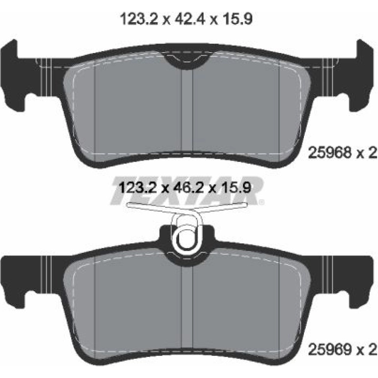 Bremsbelagsatz, Scheibenbremse 2596801 Bremsbelagsatz, Scheibenbremse 2596801