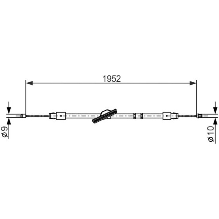 Seilzug, Feststellbremse 1 987 477 851 Seilzug, Feststellbremse 1 987 477 851