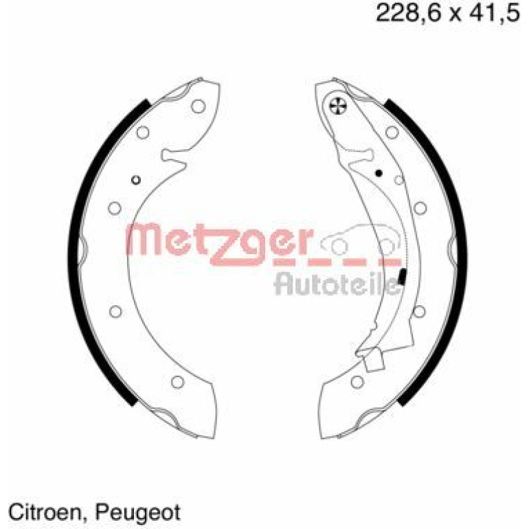 Bremsbackensatz MG 641