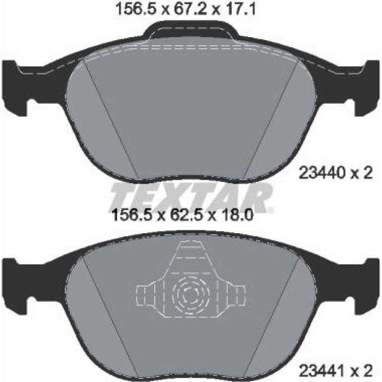 Bremsbelagsatz, Scheibenbremse 2344007 Bremsbelagsatz, Scheibenbremse 2344007