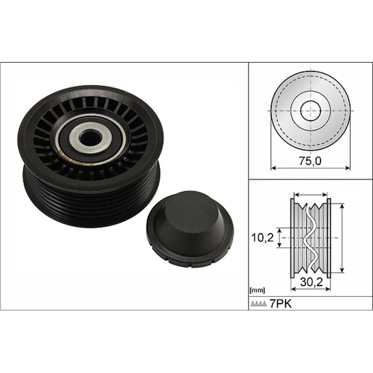 Umlenk-/Führungsrolle, Keilrippenriemen 532 0668 10 Umlenk-/Führungsrolle, Keilrippenriemen 532 0668 10