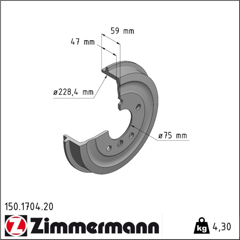 Bremstrommel 150.1704.20
