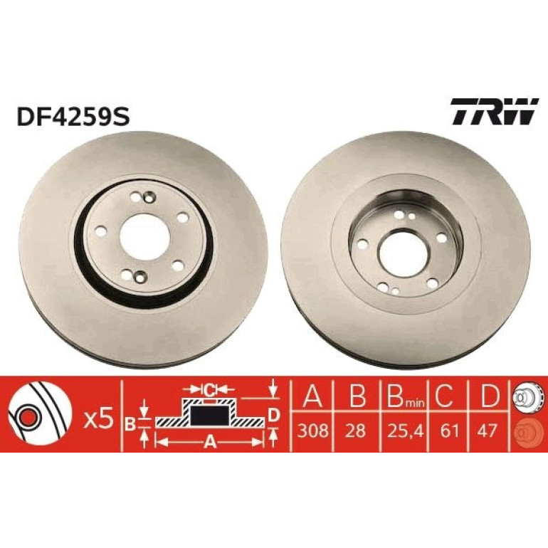Bremsscheibe DF4259S Bremsscheibe DF4259S
