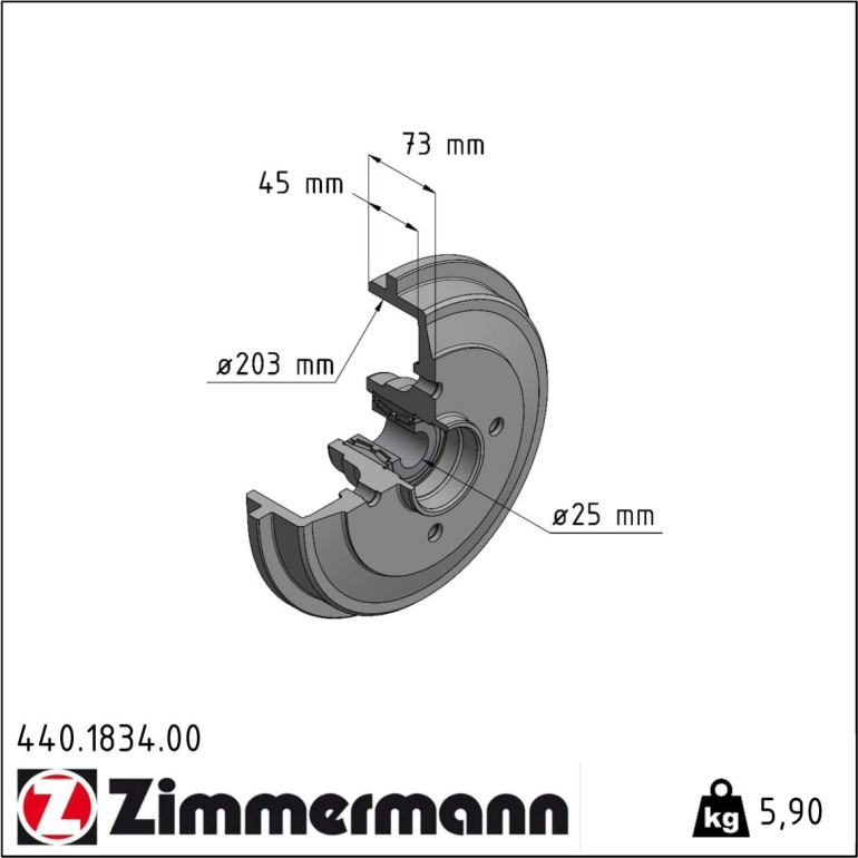 Bremstrommel 440.1834.00 Bremstrommel 440.1834.00