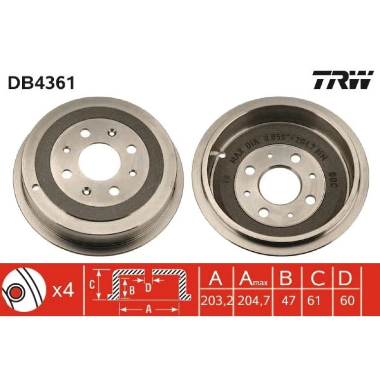 Bremstrommel DB4361 Bremstrommel DB4361