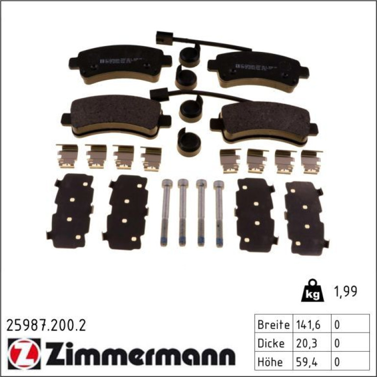 Bremsbelagsatz, Scheibenbremse 25987.200.2 Bremsbelagsatz, Scheibenbremse 25987.200.2
