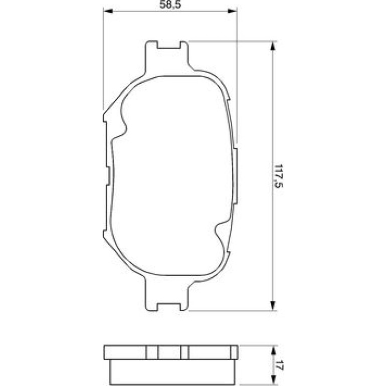 Bremsbelagsatz, Scheibenbremse 0 986 424 808 Bremsbelagsatz, Scheibenbremse 0 986 424 808