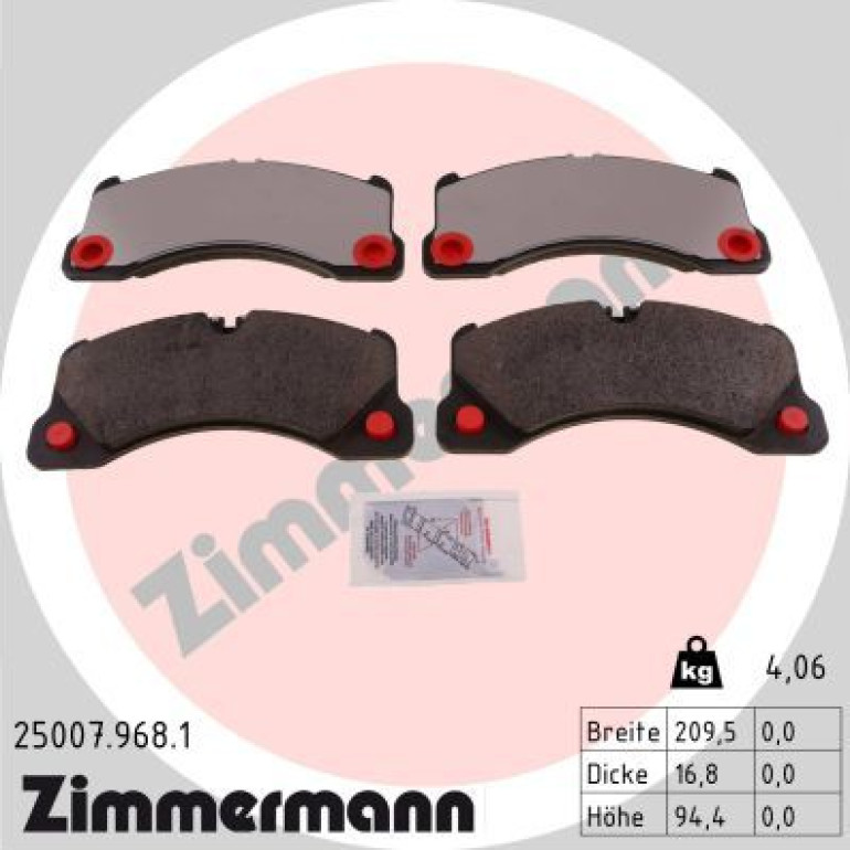 Bremsbelagsatz, Scheibenbremse 25007.968.1 Bremsbelagsatz, Scheibenbremse 25007.968.1