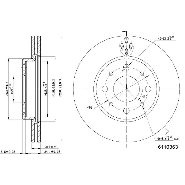 Bremsscheibe 6110363