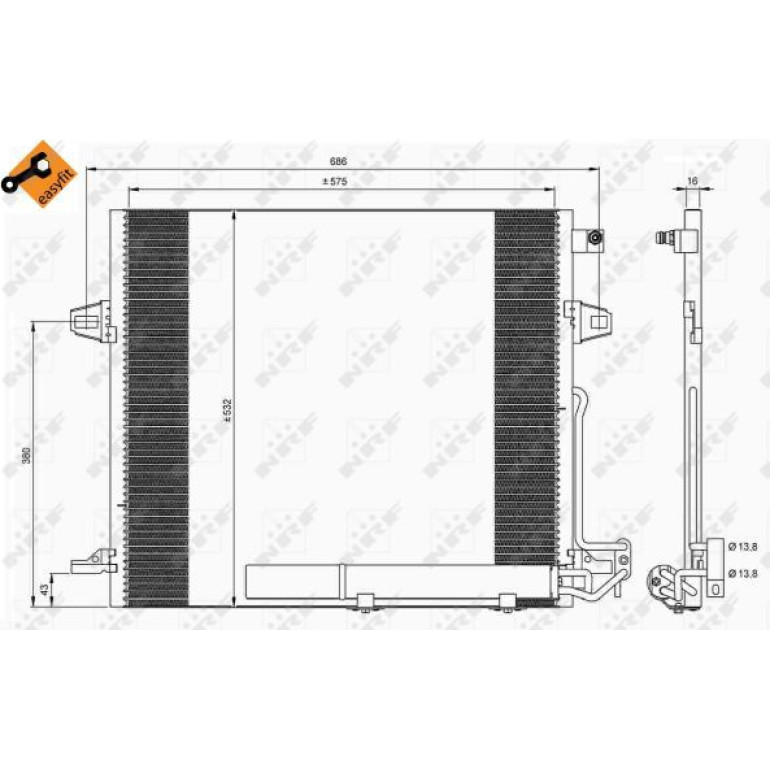 Kondensator, Klimaanlage 35618 Kondensator, Klimaanlage 35618