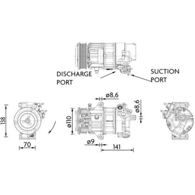 Kompressor, Klimaanlage ACP 1491 000P Kompressor, Klimaanlage ACP 1491 000P