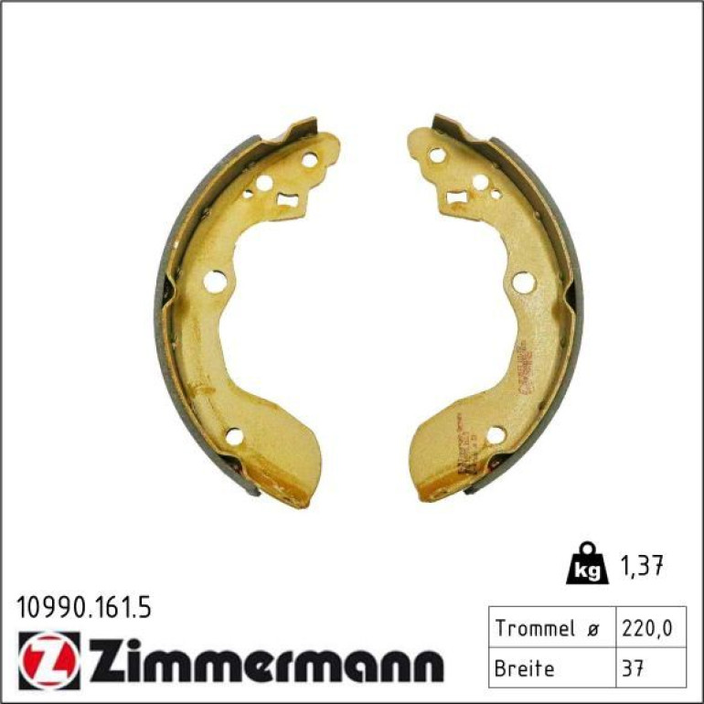 Bremsbackensatz 10990.161.5 Bremsbackensatz 10990.161.5