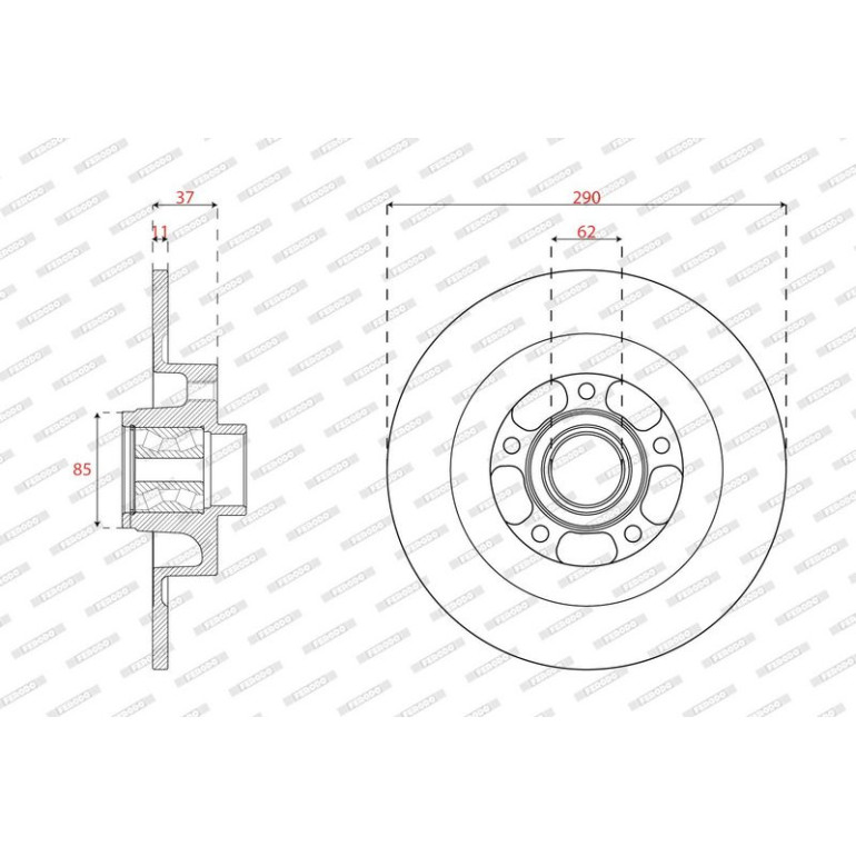 Bremsscheibe DDF2857C-1 Bremsscheibe DDF2857C-1