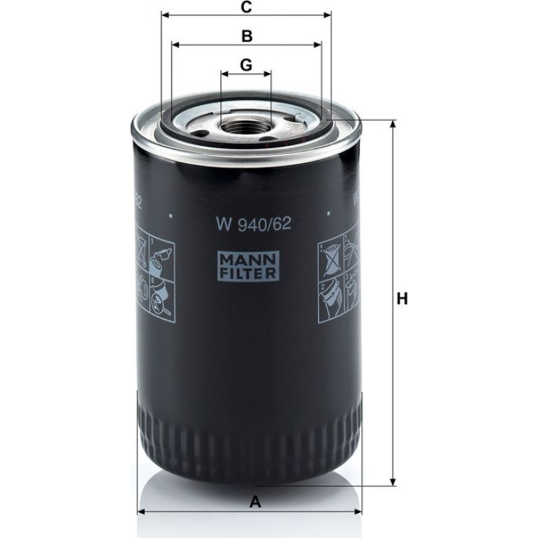 Ölfilter W 940/62 Ölfilter W 940/62
