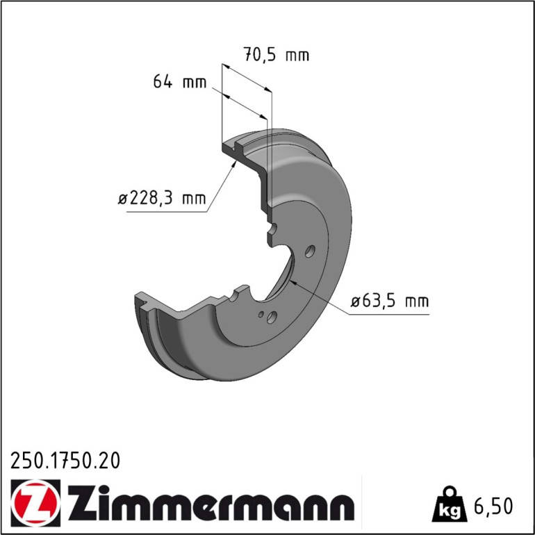 Bremstrommel 250.1750.20