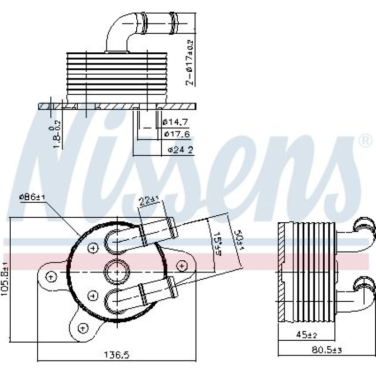 Ölkühler, Automatikgetriebe 90842 Ölkühler, Automatikgetriebe 90842