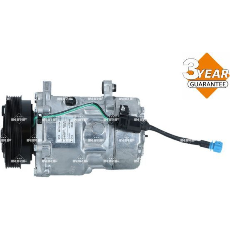 NRF EASY FIT 32064 Klimakompressor SD7V16 WITH ADAPTER, 12V, PAG 46, mit PAG-Kompressoröl, mit Dichtring NRF EASY FIT 32064 Klimakompressor SD7V16 WITH ADAPTER, 12V, PAG 46, mit PAG-Kompressoröl, mit Dichtring