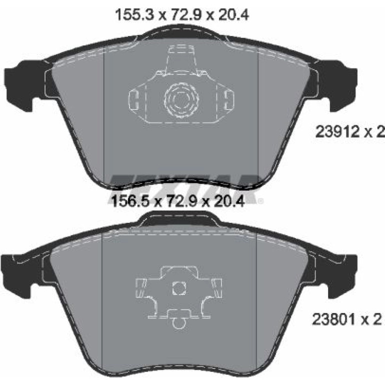 Bremsbelagsatz, Scheibenbremse 2391202