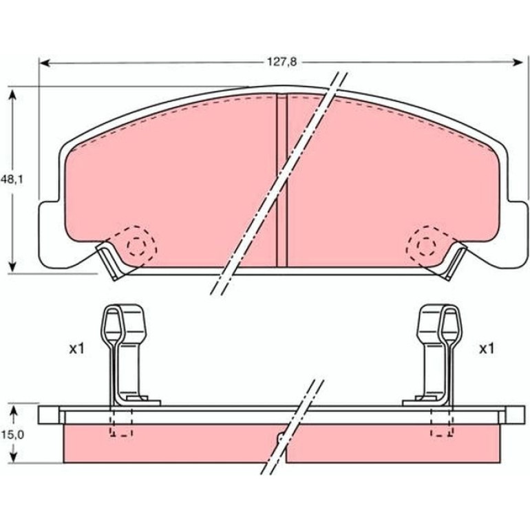 Bremsbelagsatz, Scheibenbremse GDB764 Bremsbelagsatz, Scheibenbremse GDB764