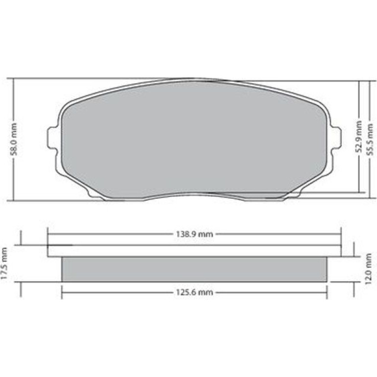 Bremsbelagsatz, Scheibenbremse 1170654 Bremsbelagsatz, Scheibenbremse 1170654