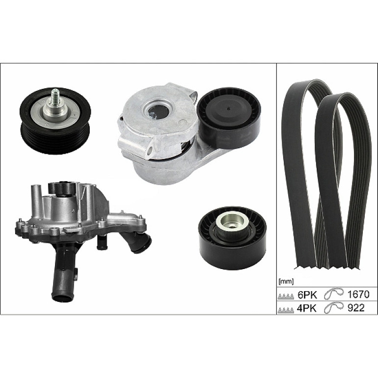 Wasserpumpe + Keilrippenriemensatz 529 0301 30 Wasserpumpe + Keilrippenriemensatz 529 0301 30