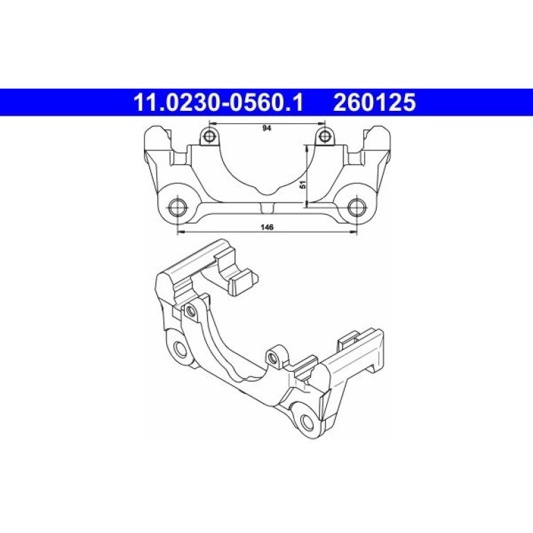 Halter, Bremssattel 11.0230-0560.1