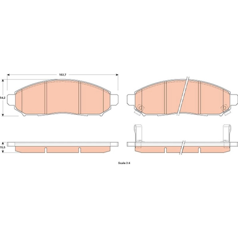 Bremsbelagsatz, Scheibenbremse GDB3520 Bremsbelagsatz, Scheibenbremse GDB3520