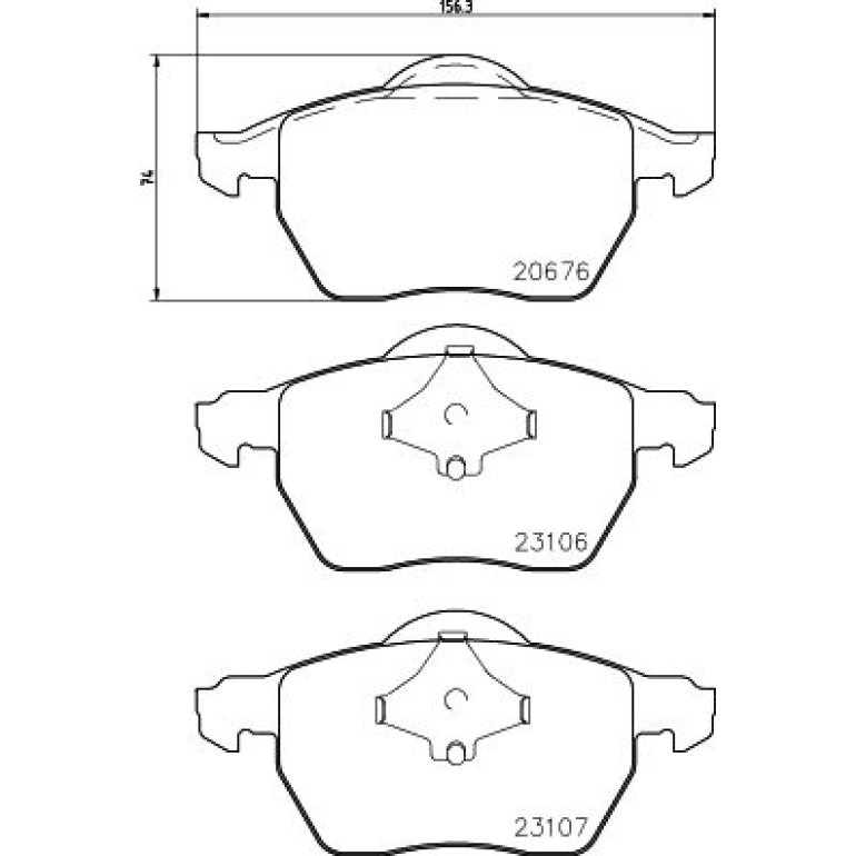 Bremsbelagsatz, Scheibenbremse 8DB 355 006-921 Bremsbelagsatz, Scheibenbremse 8DB 355 006-921
