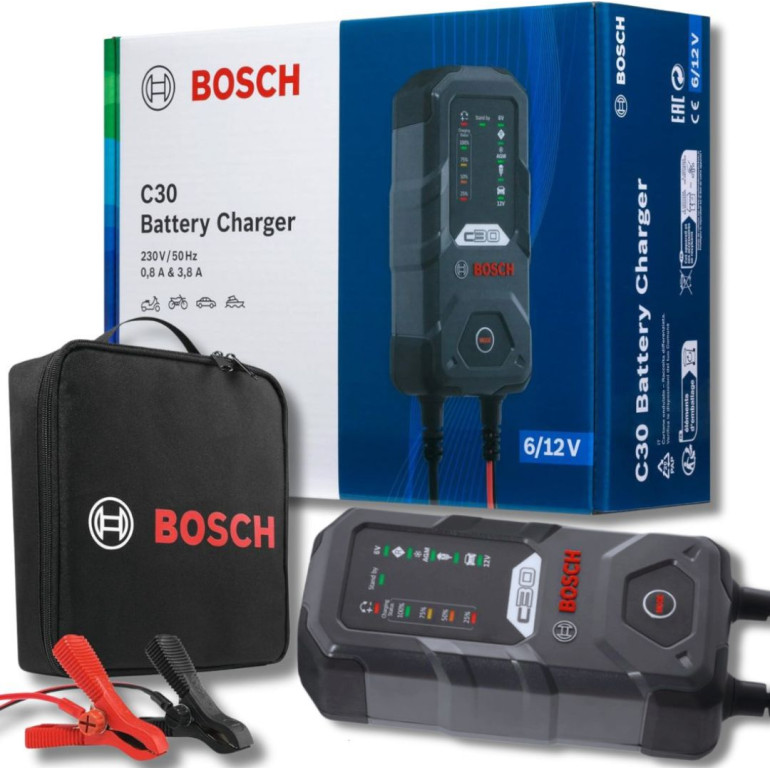 BOSCH C30 Batterieladegerät | 6V-12V | 3,8A | 0 189 911 030 BOSCH C30 Batterieladegerät | 6V-12V | 3,8A | 0 189 911 030