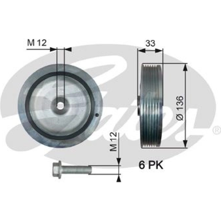 Riemenscheibe, Kurbelwelle TVD1008A Riemenscheibe, Kurbelwelle TVD1008A