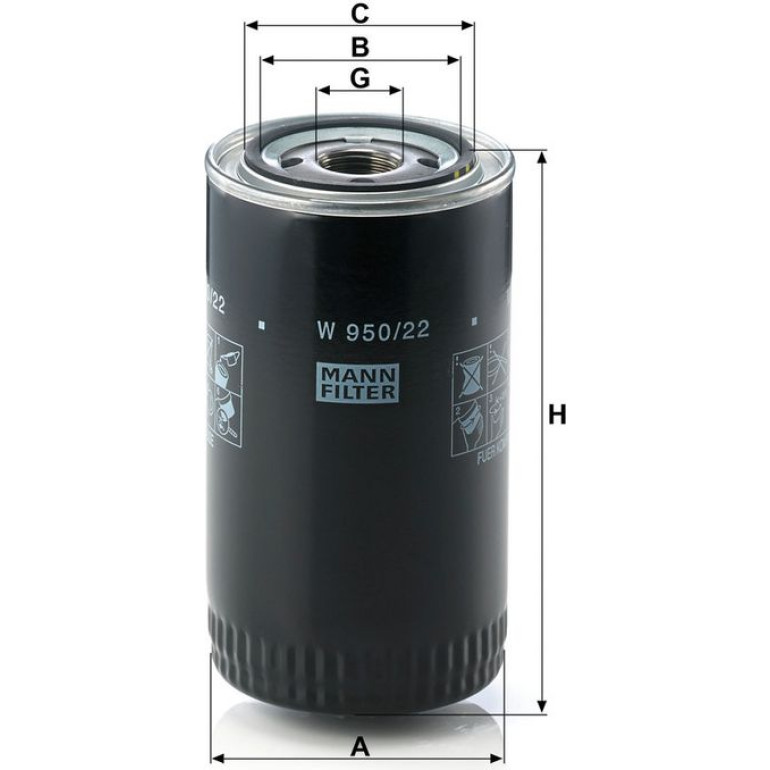 Ölfilter W 950/22 Ölfilter W 950/22