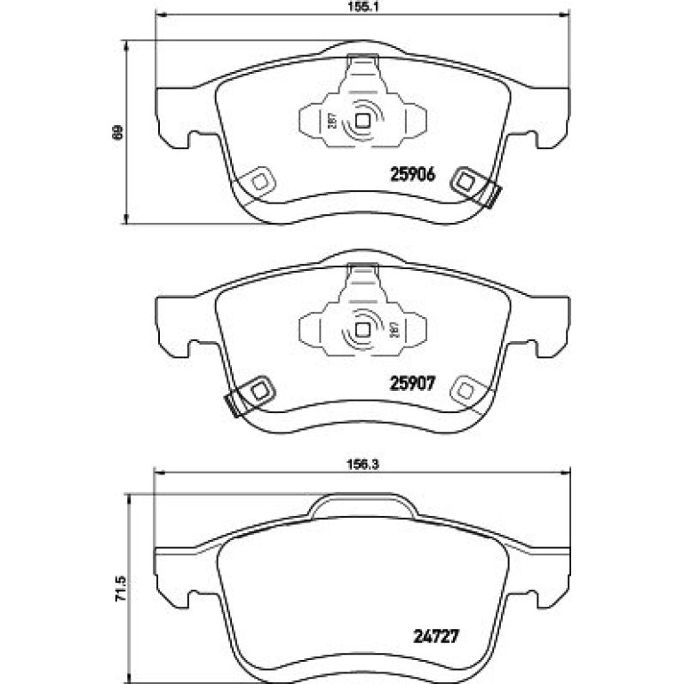 Bremsbelagsatz, Scheibenbremse 8DB 355 021-451 Bremsbelagsatz, Scheibenbremse 8DB 355 021-451