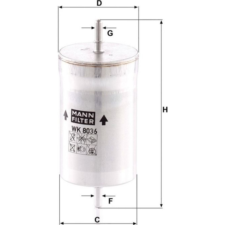 Kraftstofffilter WK 8036 Kraftstofffilter WK 8036